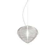 подвесной светильник с несколькими плафонами из прозрачного стекла