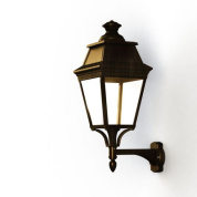 настенное бра золотистого цвета с прозрачным плафоном в классическом стиле