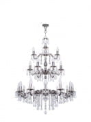 Dainty English Silver Antique Crystal 3 Tier 21 Light Chandelier люстра FOS Lighting MF-CH12+6+3