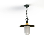 подвесной светильник с одним плафоном на цепи в сером корпусе