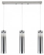 подвесной светильник с тремя цилиндрическими плафонами на прямоугольной планке