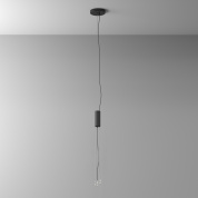 подвесной светильник цилиндрического типа черного цвета