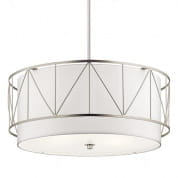 Birkleigh 11.5" 4 Light Pendant with Satin Etched Glass Satin Nickel подвесной светильник 52072SN Kichler