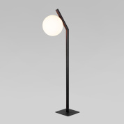 уличный напольный светильник столбик с шарообразным матовым плафоном на верхней стойке