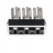 встраиваемый потолочный светильник даунлайт трёхмодульный прямоугольный IP44