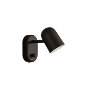 настенное бра для чтения с наклонным металлическим плафоном и компактным корпусом