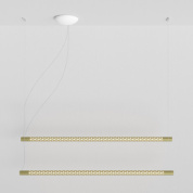 Rotaliana Squiggle H10 люстра с двумя плафонами матовое золото 1SQH010004ZL0