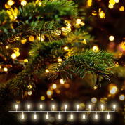 светодиодная гирлянда нить теплого свечения для праздничной подсветки елки