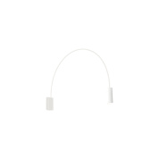 настенный светильник для чтения с дугообразной штангой белого цвета