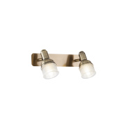 настенный спот с двумя регулируемыми источниками света на бронзовом корпусе