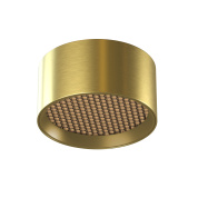 потолочный светильник латунного оттенка с металлической решеткой