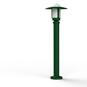 садовый светильник зеленого цвета с прозрачным куполом