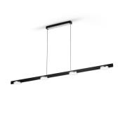 подвесной линейный светильник на тросах с асимметричной компоновкой