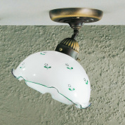 Kolarz Nonna 731.10.21 потолочный светильник состаренная латунь белый ø20cm высота 19cm 1 лампа e27