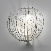 настенный светильник с двумя плафонами хром