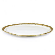 Empire white & gold oval dish тарелка, Villari