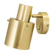 настенный светильник с цилиндрическим корпусом из матовой латуни