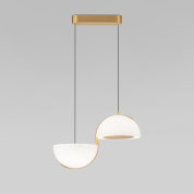 подвесной светильник с двумя полусферическими плафонами на штанге