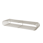 503290044086 CURVA AYTM Современная настенная полка из металла цвета тауп длиной 80 см