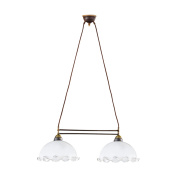 Kolarz NONNA 731.82.74 люстра состаренная латунь длина 75cm высота 25cm мин. высота 35cm макс. высота 100cm 2 лампы e27