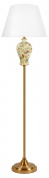 торшер с декоративной стойкой и тканевым абажуром