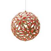 323 Floral David Trubridge Подвесной светильник из фанеры красного цвета Ø40