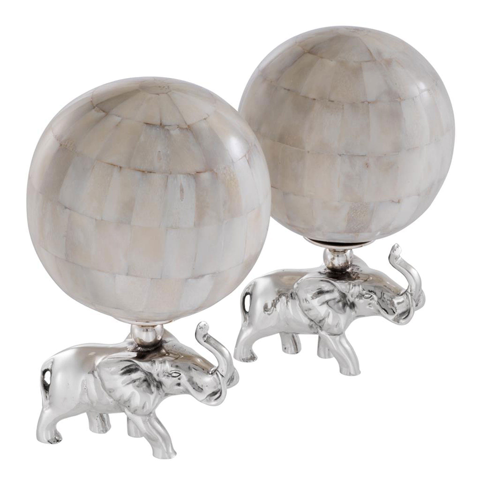 110443 Object Elephanti natural bone set of 2 nickel fini декор Eichholtz –  купить по цене 40 820 руб..80 в Москве