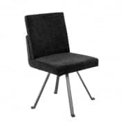 110199 Dining Chair Dirand bronze finish black velvet стул Eichholtz