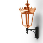 настенный уличный фонарь с корпусом под медь