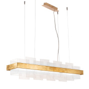 подвесная люстра с круглым диском белого цвета