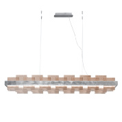 подвесная люстра с плоскими дисками цвета меди