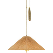 подвесной светильник с абажуром из бамбуковых волокон