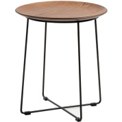 04929SN Kartell Smart Wood Collection Журнальный столик из искусственного дерева, цвет: тёмно-ясень / чёрный