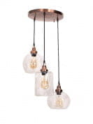 3 Drop Copper Pendant Light подвесной светильник FOS Lighting MultiSpot-Copper-HL3