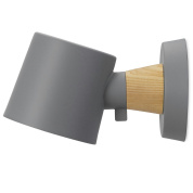 настенный светильник серого цвета с фиксированным основанием