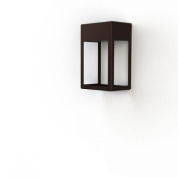 уличный настенный светильник прямоугольной формы коричневого цвета