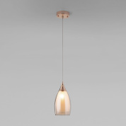 подвесной светильник с вытянутым стеклянным плафоном каплевидной формы