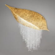 Kolarz FONTE DI LUCE 5313.10350.940 потолочный светильник сусальное золото длина 120cm ширина 40cm высота 52cm 3 лампы cветодиодная лампа с регулировкой яркости