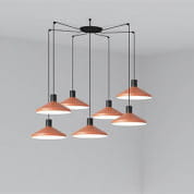 68597-7L KOMBO TERRACOTTA PENDANT LAMP ø400 1X E27 7L подвесной светильник Faro barcelona