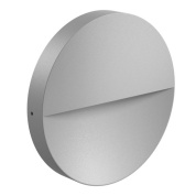 уличный ориентирующий светильник круглой формы светло-серого оттенка