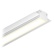 встраиваемый линейный светильник для скрытого монтажа с вытянутым алюминиевым корпусом
