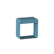 настольная лампа с квадратным металлическим корпусом голубого цвета