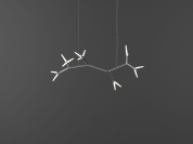 подвесной светильник с разветвленной геометрической конструкцией и направленным светом