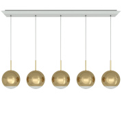 MBPS03G-PEUM4 Tom Dixon Mirror Ball подвесной светильник с пятью зеркальными шарами на горизонтальной рейке