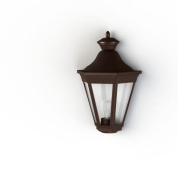 настенное бра коричневого оттенка с прозрачным плафоном в классическом стиле