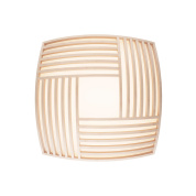 настенный светильник с решётчатым деревянным корпусом и квадратным рассеивателем