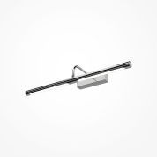 настенная подсветка хромированная с длинным корпусом для картин