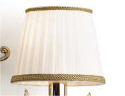 текстильный абажур в форме усечённого конуса с декоративной окантовкой