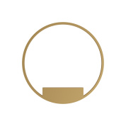 настенный светильник кольцевой формы из латуни с равномерной подсветкой