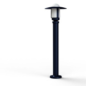 садовый фонарь синего цвета с прозрачным куполом